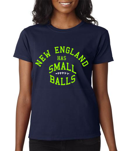  New England Small Balls Deflategate Ladies Short Sleeve Shirt
